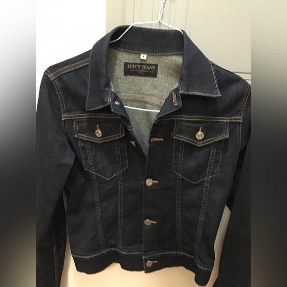Juicy jeans women blue denim Jean jacket US size small - Picture 2 of 12